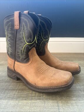 6Y Ariat Brown Leather Cowboy Boots size 6